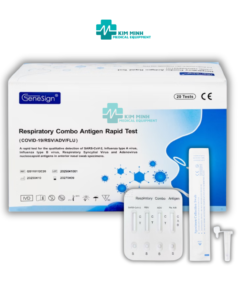 Hộp que thử Bộ Test nhanh định tính kháng nguyên Genesign Test 5IN1 Respiratory Combo Covid,Cúm A/B,RSV,ADV (20 test/ hộp)